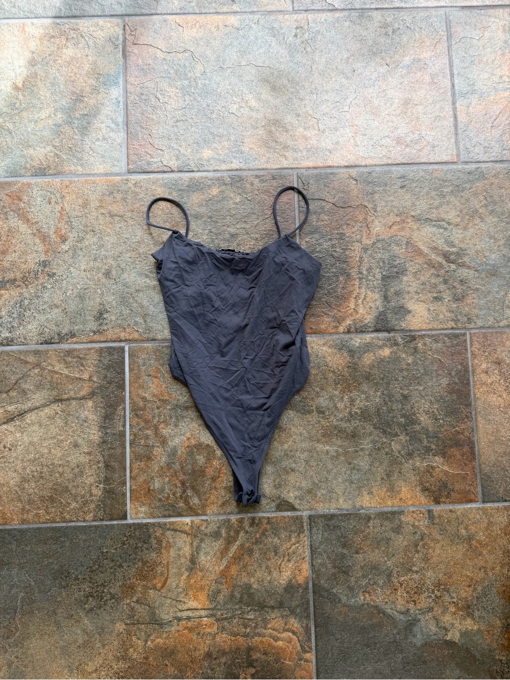 Zara Black Spaghetti-Strap Bodysuit